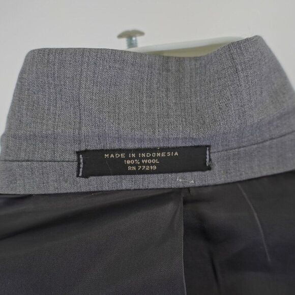 Joseph & Feiss International Twill Wool Gray 44R / Slim 46R Blazer 3 Button - Picture 12 of 12